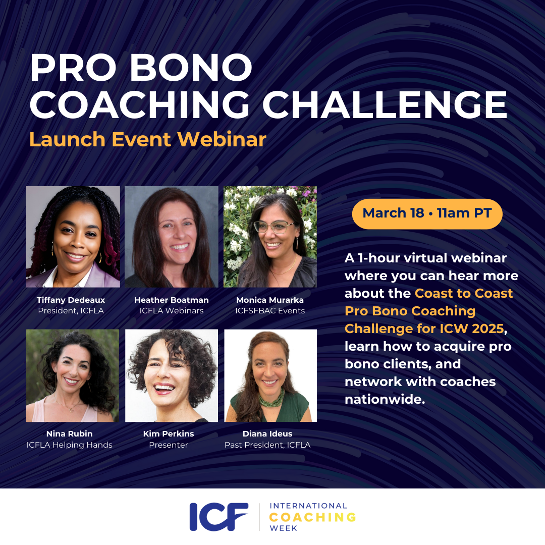 Pro Bono Coaching Coast to Coast Launches March 18, 2025